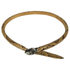 Used Early Yves Saint Laurent Haute Couture Snake Belt 