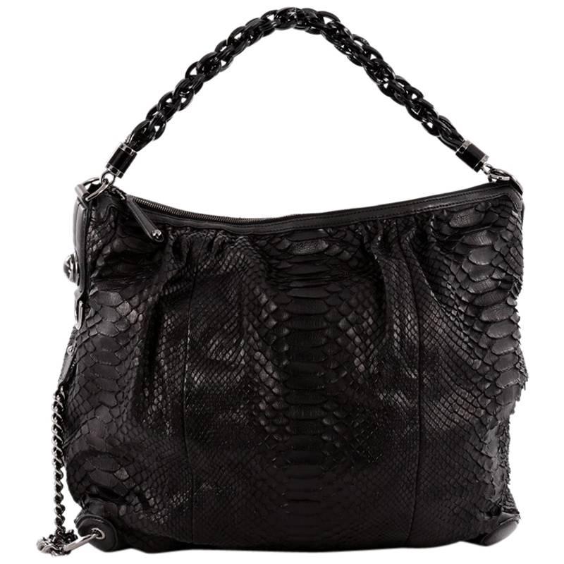Gucci Galaxy Convertible Hobo Python Large