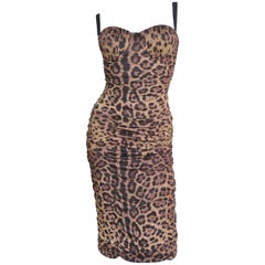 Vintage Dolce & Gabbana Leopard Corset Dress