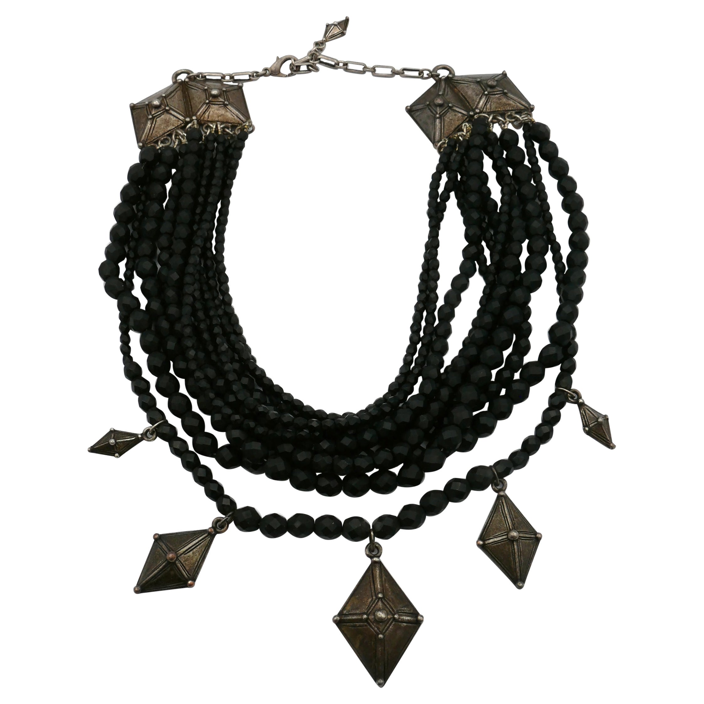 JEAN PAUL GAULTIER Vintage Multistrand Ethnic Necklace For Sale