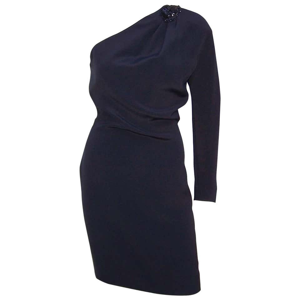 Classic 1950's Reich Original Navy Blue Full Skirted Party Dress at 1stDibs