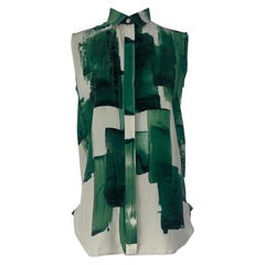 OLD CÉLINE Phoebe Philo Sleeveless Silk Shirt Paint Collection