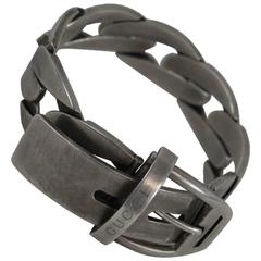 Gucci Vintage Silver Belt Bracelet