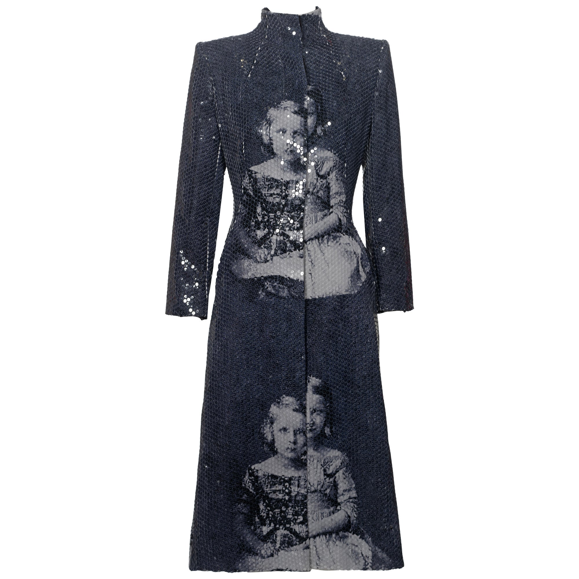Alexander McQueen Sequin 'Joan' Evening Coat, fw 1998 For Sale