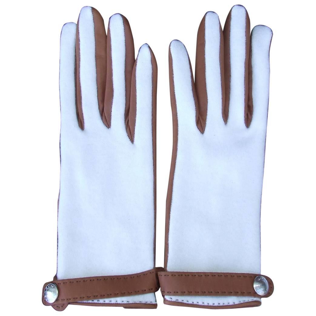 Hermes Women Gloves Helsinki Cashmere and Leather Size 6,5