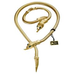 Retro Francois for Coro Snake Necklace and Bracelet Set