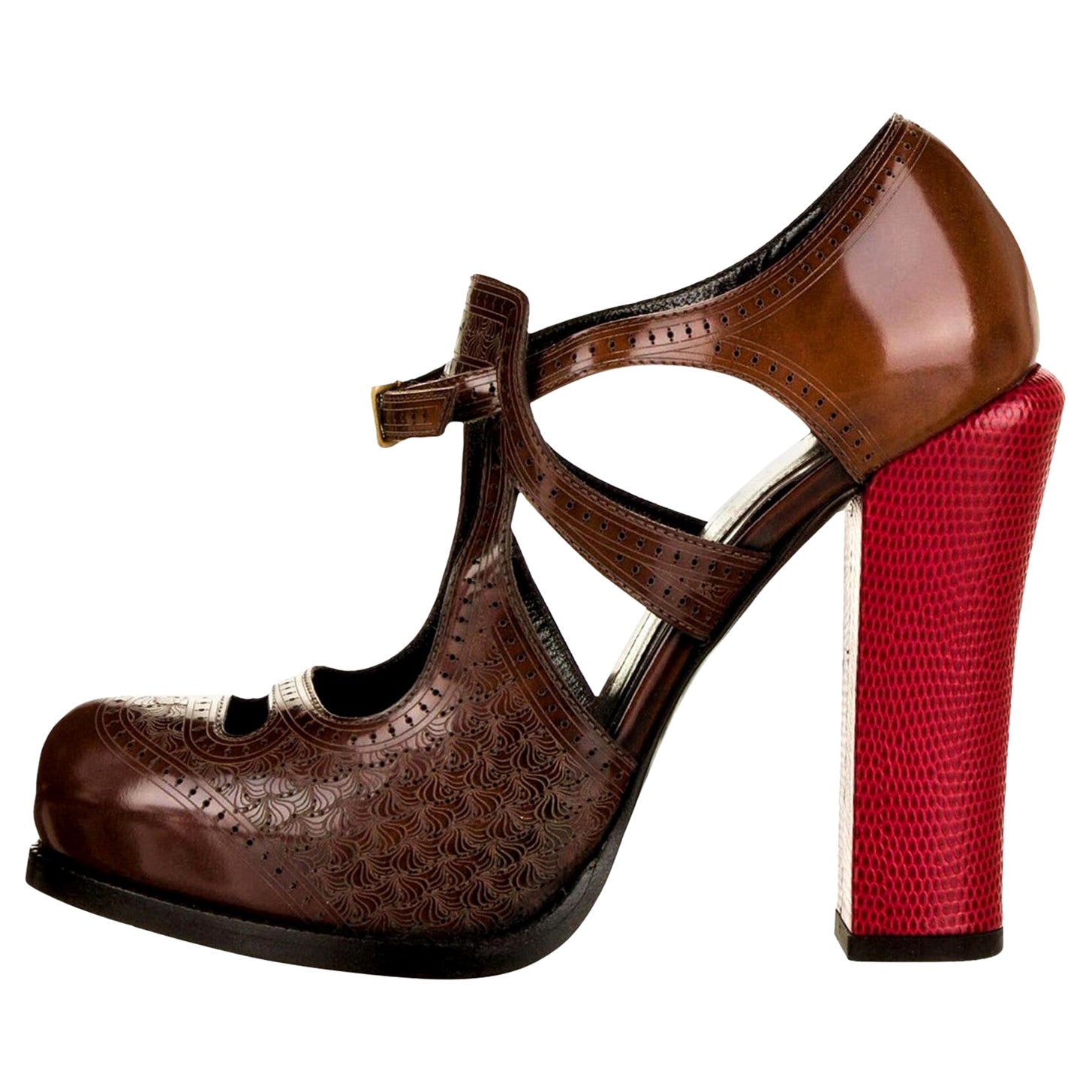 New Fendi Karl Lagerfeld F/W 2011 Leather Platform Pumps Heels Sz 37.5 $1975