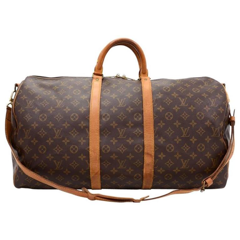 Vintage Louis Vuitton Keepall 55 Bandouliere Monogram Canvas Duffel Vintage Louis Vuitton Keepall 55 Bandouliere Monogram Canvas Duffel Travel Bag For