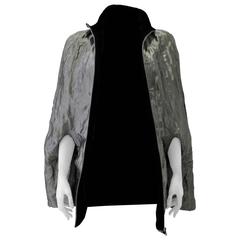 Atelier Versace Punk Metallic Zip Front Cape Spring 1994 6