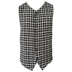 Vintage Rare Istante by Gianni Versace Checked Waistcoat Fall 1994