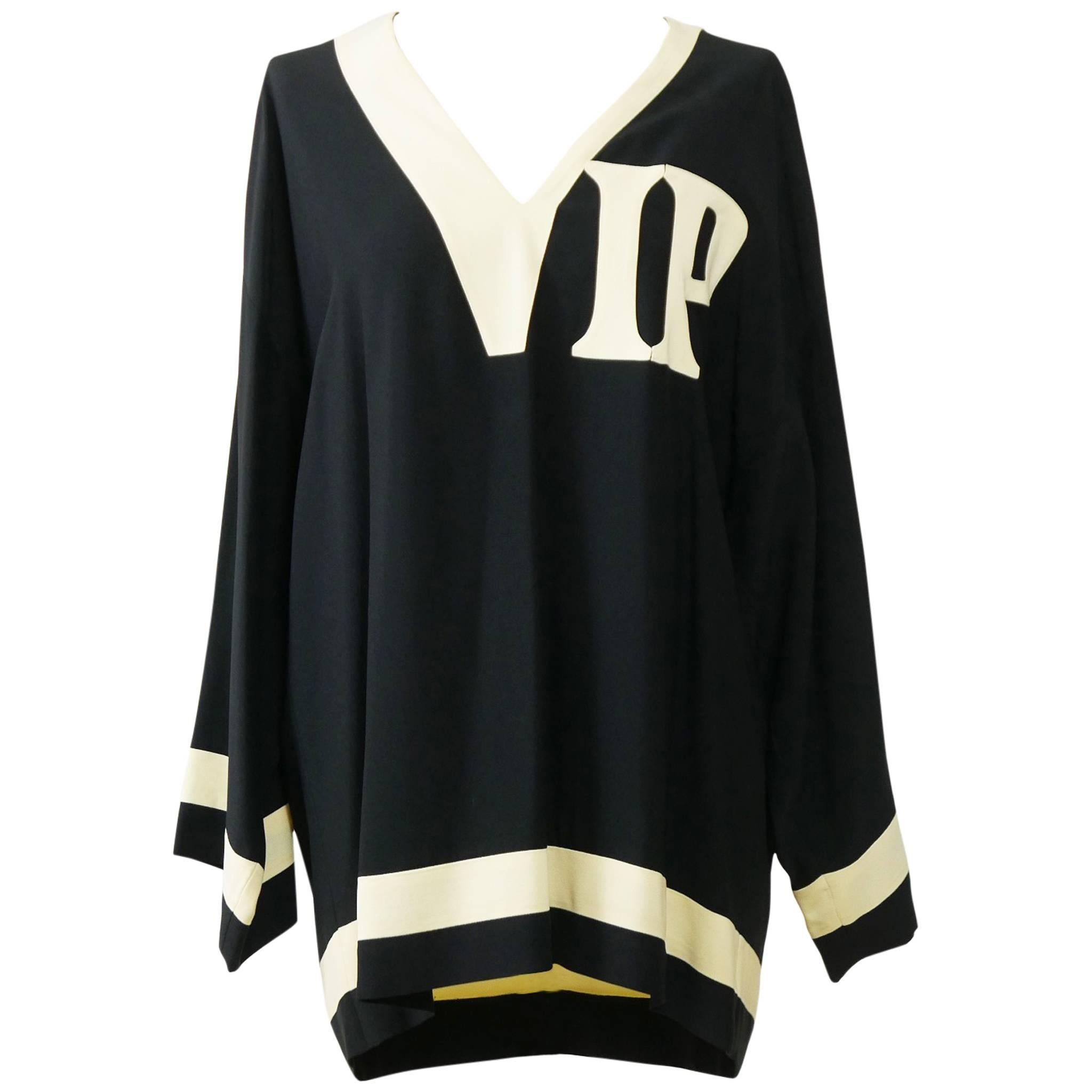 1990s MOSCHINO Couture VIP Football Jersey Blouse