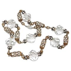 Gorgeous faceted crystal necklace of the 50s