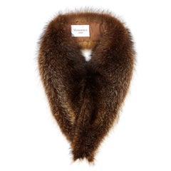 Used Verheyen London Mens Detachable Fur Collar in Raccoon 