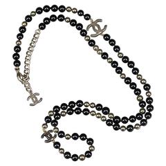 TRES CHIC Chanel Black & Gold 'CC' Necklace 6