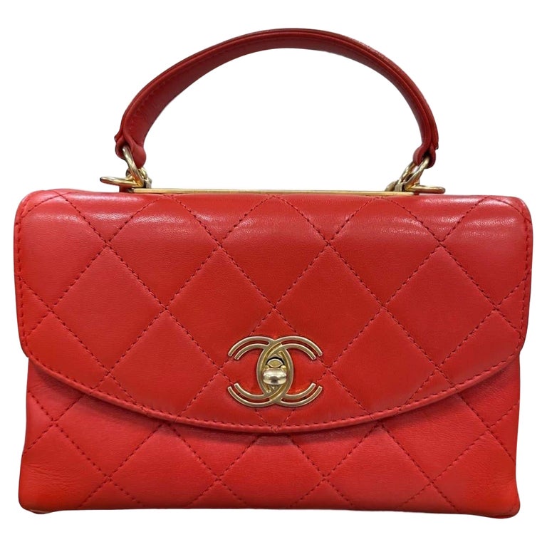 Borsa A Tracolla Chanel Trendy CC Top Handle Rossa 2019 For Sale at 1stDibs