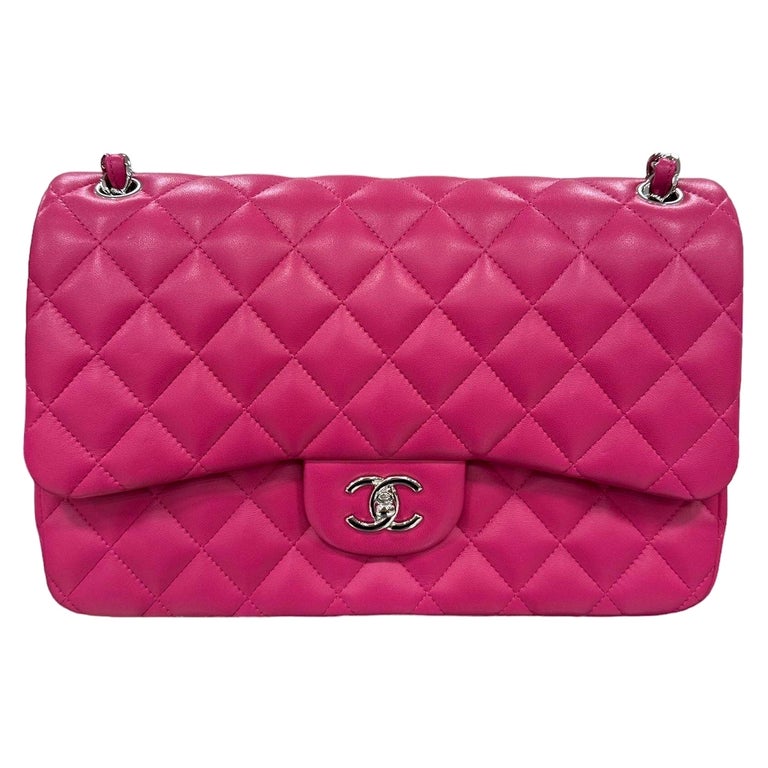 Borsa A Tracolla Chanel Timeless Double Flap Jumbo Fuchsia 2014 For Sale at  1stDibs