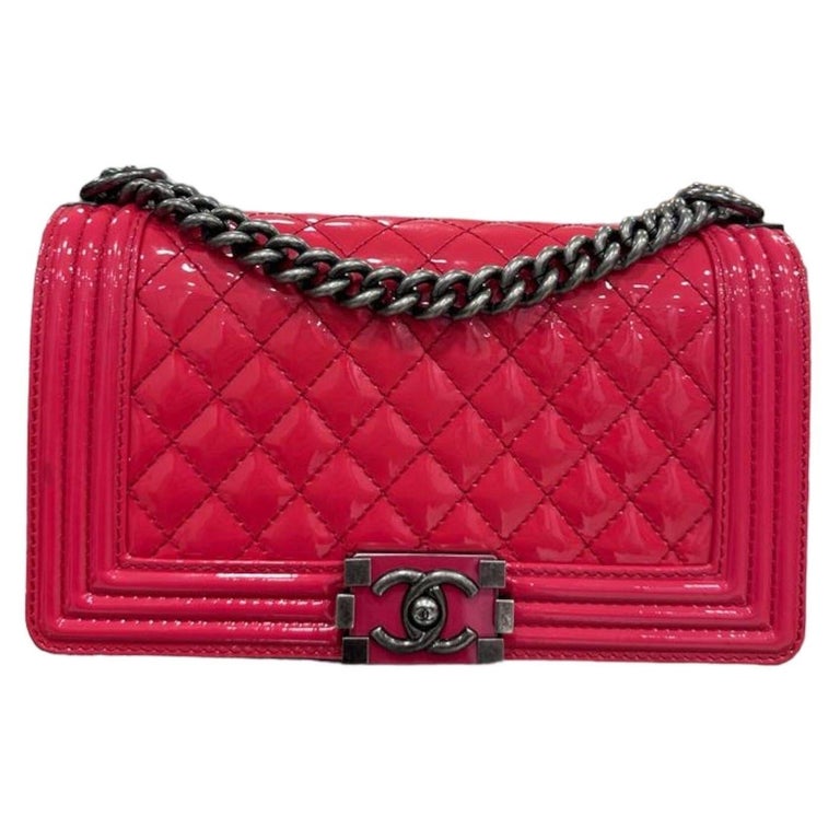 Chanel Patent Boy - 35 For Sale on 1stDibs