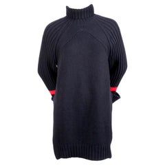 CELINE by PHOEBE PHILO oversized navy sweater with red stripe