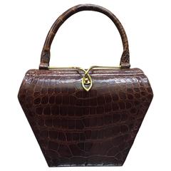 Vintage Koret Handbags And Purses 30 For At 1stdibs 1950s Koret Brown Alligator Structured Handbag W Gold Tone Clasp