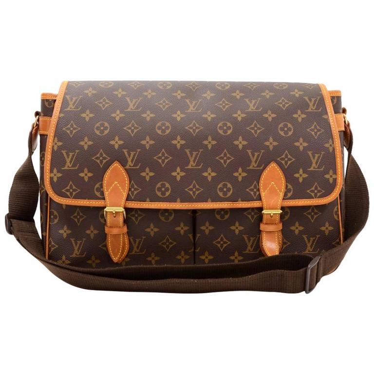 Louis Vuitton Sac Gibeciere GM Monogram Canvas Large Messenger Shoulder Bag  at 1stDibs