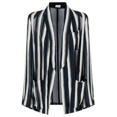 Brunello Cucinelli Sheer Striped Silk Jacket