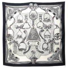 Used Hermes Etriers F.de la Perriere Silk Scarf