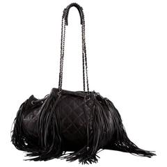Chanel Paris-Dallas Drawstring Fringe Shoulder Bag Quilted Leather