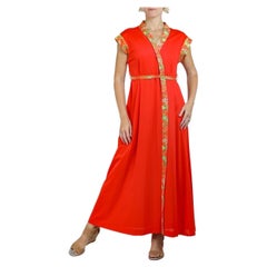 1970S Red, Green & Yellow Belted Dress