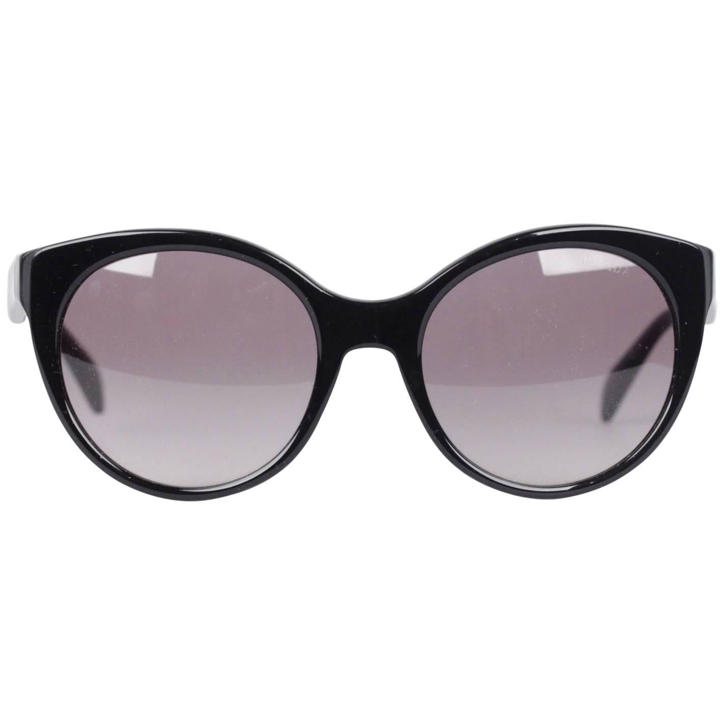 PRADA BLACK Diva Sunglasses mod. SPR 230 56/20 140 2N w/CASE & BOX