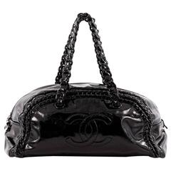 Chanel Resin Luxe Ligne Bowler Patent Large