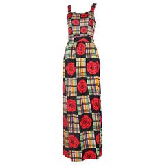Vintage Missoni Cotton Graphic Floral Print Wrap Skirt & Tank Ensemble 12