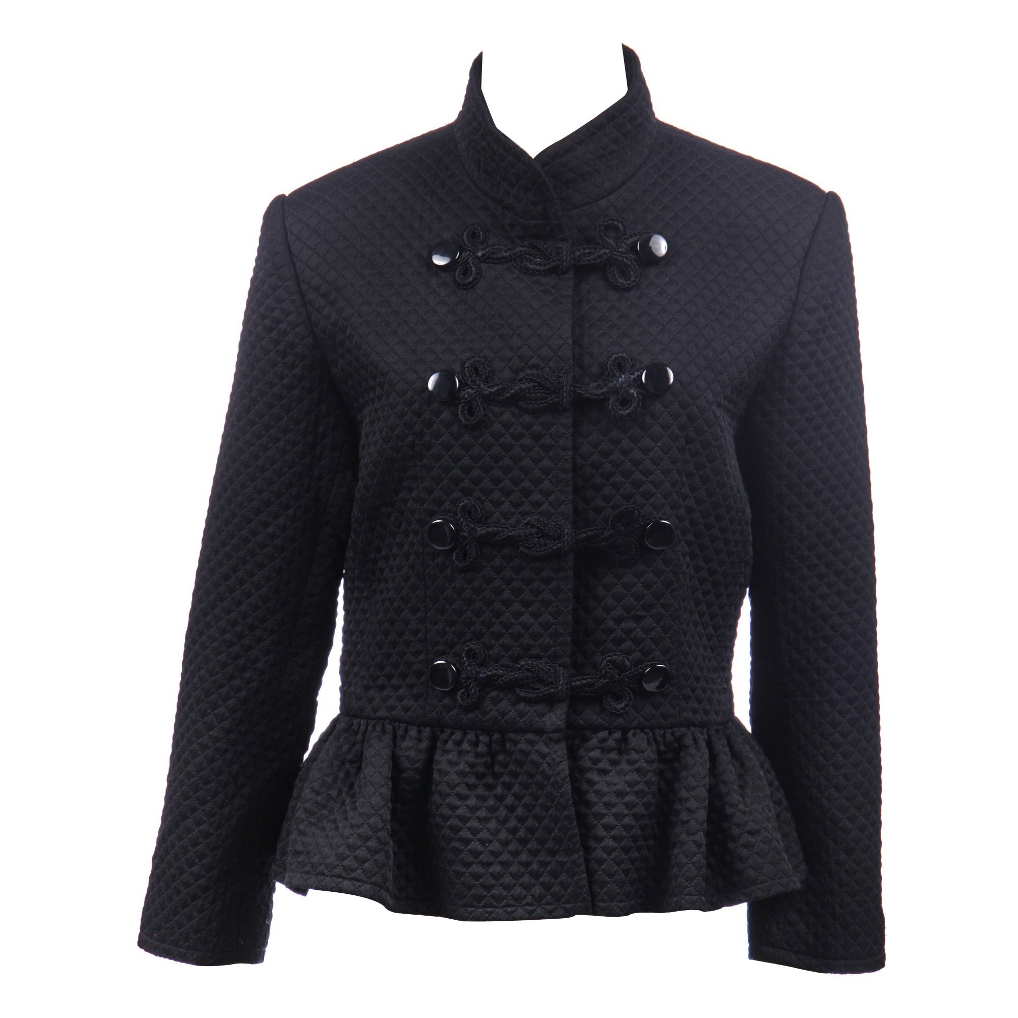 Yves Saint Laurent 80s quilted Russian collection style jacket For Sale