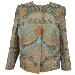 Exquisite custom made French Silk applliqued & embroidered jacket 1960s