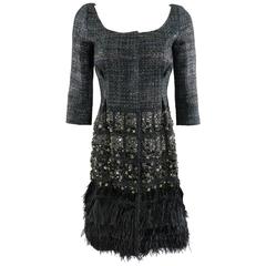 Giambattista Valli Haute Couture Crystal Beaded Feather Trim Jacket Giambattista Valli Haute Couture Crystal Beaded Feather Trim Jacket