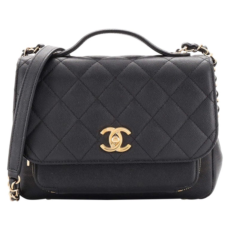 Chanel Business Affinity Flap Bag Quilted Caviar Mini For Sale at