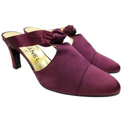Chanel Purple Satin Shoes 10