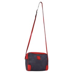 Bolso Triomphe Azul y Rojo Celine de los años 70