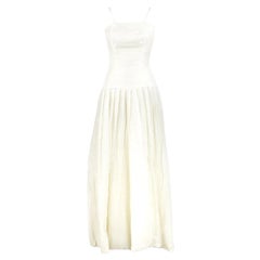 2000er Douglas Cremefarbenes Vintage-Hochzeitskleid aus Seide