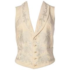 Victorian Gilet With Hand Embroidered Palms