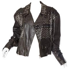 Iconic Jean Paul Gaultier Love Hate Studded Leather Jacket 3