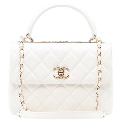 Chanel CC Trendy White Limited Edition Lambskin Small
