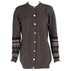 Chanel Scottish Cashmere Sweater with Hand Intarsia Design