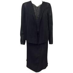 Chanel 2000 Cruise Charcoal Lightweight Wool Three Piece Ensemble 11