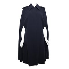 Vintage Fall 1996 Gucci by Tom Ford  Navy Wool Long Cape Coat