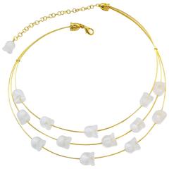 Lalique Muguet Triple Strand Choker 3