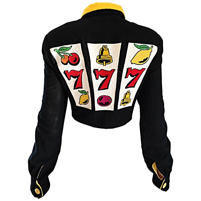 Vintage Bob Mackie Rare Casino Poker Motif Cropped Embroidered Novelty  Jacket at 1stDibs | casino jacket