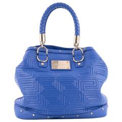 Versace Snap Out Of It Convertible Tote Matelasse Leather Large