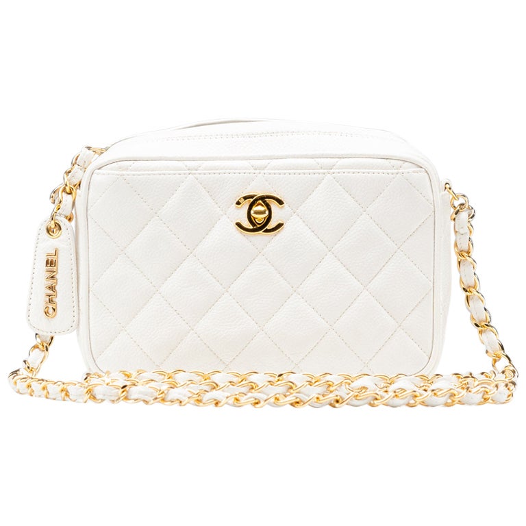 Chanel Brown Quilted Caviar Leather Vintage Timeless Camera Bag For Sale at  1stDibs