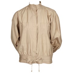 1978 YVES SAINT LAURENT tan safari RUNWAY jacket