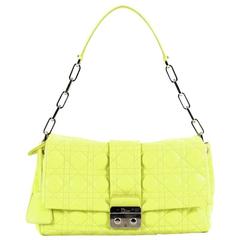 Christian Dior New Lock Flap Bag Cannage Quilt Leather Medium